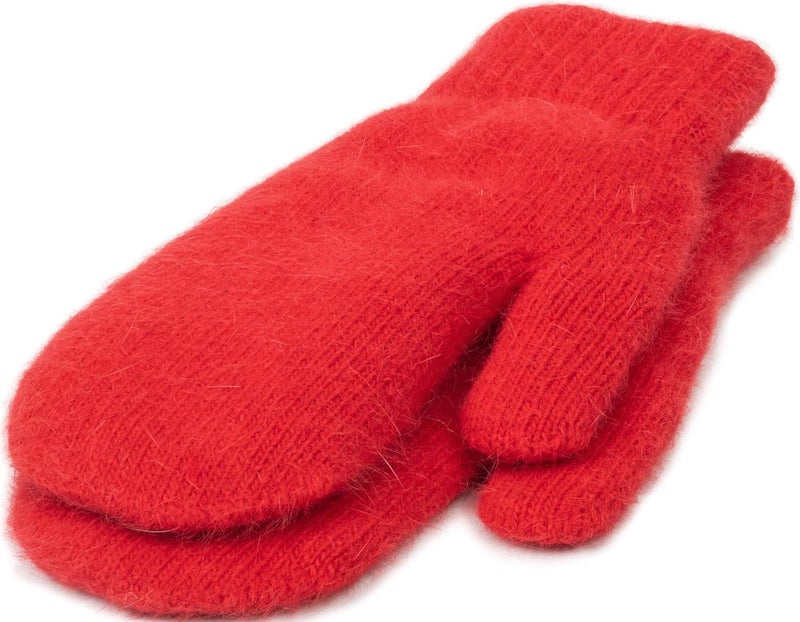 FGSS Winter Warm Mittens for Women Men - Soft Faux Rabbit Fur Mittens Elastic Cuff Stretchy Knit Gloves Cold Weather - Image 2